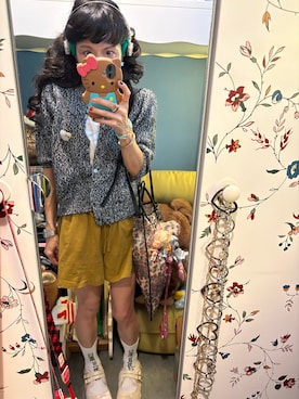 「アイテム（ビーチサンダル）」を使った、Y🐻N🎸さん（レディース・153cm）の秋コーディネート