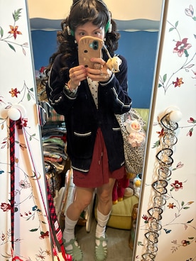 「PUMA（プーマ）のアイテム（その他パンツ、レッド系）」を使った、Y🐻N🎸さん（レディース・153cm）の春コーディネート