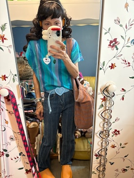 「アイテム（その他トップス）」を使った、Y🐻N🎸さん（レディース・153cm）の夏コーディネート