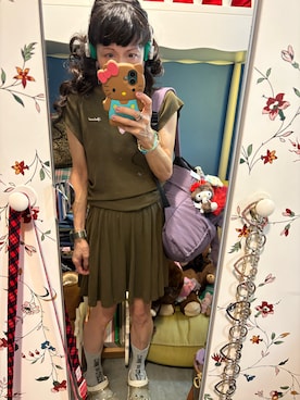 「アイテム（つなぎ/オールインワン）」を使った、Y🐻N🎸さん（レディース・153cm）の秋コーディネート