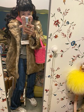 「H&M（エイチ・アンド・エム）のアイテム（その他アウター）」を使った、Y🐻N🎸さん（レディース・153cm）の冬コーディネート