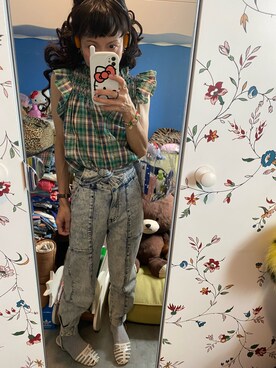 「PLZPROJECT（プリーズプロジェクト）のアイテム」を使った、Y🐻N🎸さん（レディース・153cm）の夏コーディネート