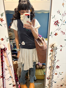 「アイテム（イヤリング）」を使った、Y🐻N🎸さん（レディース・153cm）の夏コーディネート