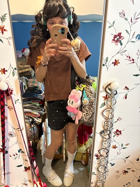 「H&M（エイチ・アンド・エム）のアイテム（ベスト、イエロー系）」を使った、Y🐻N🎸さん（レディース・153cm）の夏コーディネート