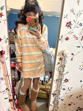 「Levi's（リーバイス）のアイテム（バッグ）」を使った、Y🐻N🎸さん（レディース・153cm）の冬コーディネート