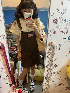 「VINTAGE（ヴィンテージ）のアイテム（ワンピース）」を使った、Y🐻N🎸さん（レディース・153cm）の夏コーディネート