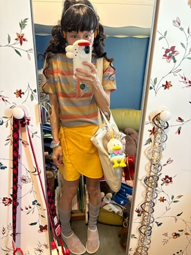 「アイテム（その他トップス）」を使った、Y🐻N🎸さん（レディース・153cm）の夏コーディネート