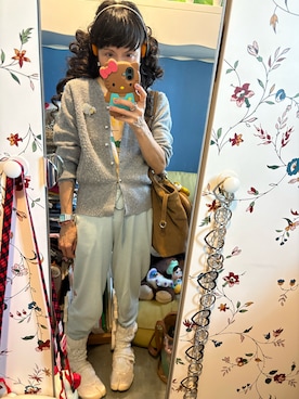 「アイテム（ビーチサンダル）」を使った、Y🐻N🎸さん（レディース・153cm）の冬コーディネート