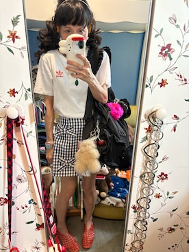 「アイテム（Tシャツ/カットソー）」を使った、Y🐻N🎸さん（レディース・153cm）の夏コーディネート