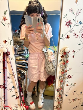 「ZARA（ザラ）のアイテム（その他パンツ、ピンク系）」を使った、Y🐻N🎸さん（レディース・153cm）の秋コーディネート