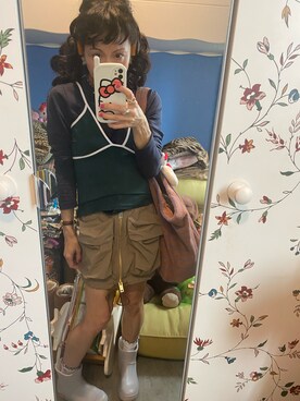 「pushBUTTONのアイテム」を使った、Y🐻N🎸さん（レディース・153cm）の春コーディネート