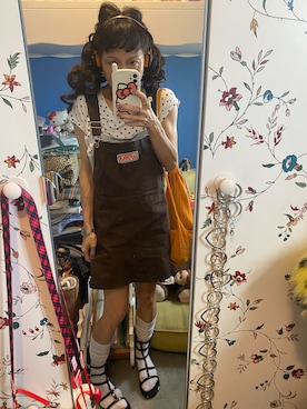 「VINTAGE（ヴィンテージ）のアイテム（ワンピース）」を使った、Y🐻N🎸さん（レディース・153cm）の夏コーディネート