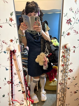 「ZARA（ザラ）のアイテム（ワンピース、ブルー系）」を使った、Y🐻N🎸さん（レディース・153cm）の秋コーディネート