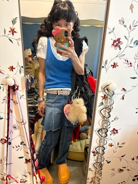 「Mardi Mercredi（マルディメクルディ）のアイテム」を使った、Y🐻N🎸さん（レディース・153cm）の春コーディネート