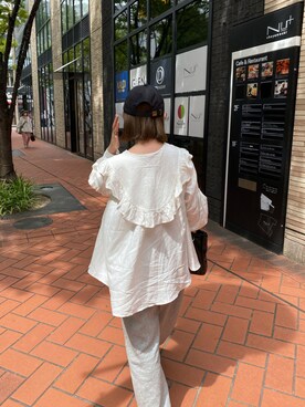 「キャップ女子」｜やっすーさん（レディース・158cm）の夏コーディネート