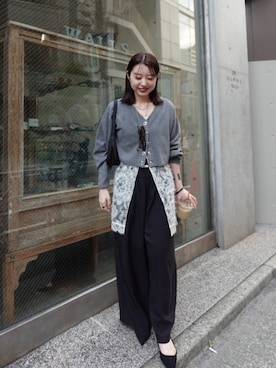 「アイテム（タンクトップ）」を使った、やっすーさん（レディース・158cm）の夏コーディネート