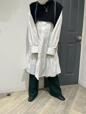 「STUDIOUS（ステュディオス）のアイテム（ブーツ）」を使った、m&mさん（レディース・160cm）の冬コーディネート