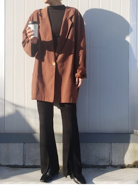 「STUDIOUS（ステュディオス）のアイテム（ブーツ）」を使った、m&mさん（レディース・160cm）の冬コーディネート