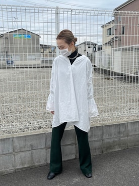 「STUDIOUS（ステュディオス）のアイテム（ブーツ）」を使った、m&mさん（レディース・160cm）の冬コーディネート