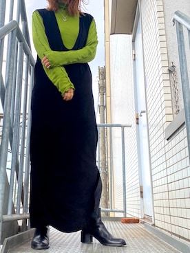 「HELK（ヘルク）のアイテム（ワンピース/ドレス）」を使った、m&mさん（レディース・164cm）の冬コーディネート