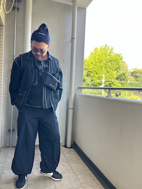 「アイテム（バッグ）」を使った、kenjiMさん（メンズ・177cm）の秋コーディネート