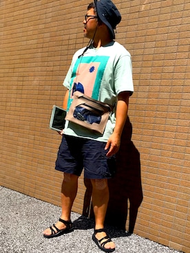 「AIGLE（エーグル）のアイテム（帽子）」を使った、kenjiMさん（メンズ・177cm）の夏コーディネート
