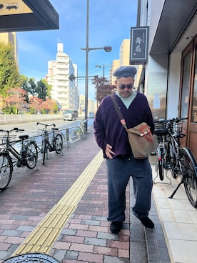 「アイテム（スリッポン）」を使った、kenjiMさん（メンズ・177cm）の秋コーディネート