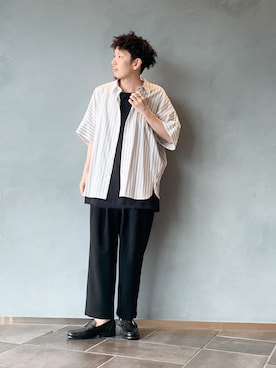 「Lui's（ルイス）のアイテム（シューズ）」を使った、S.FUJITANIさん（メンズ・169cm）の夏コーディネート