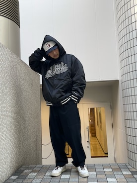 「BlackEyePatch（ブラックアイパッチ）のアイテム（ジャケット/アウター）」を使った、平賀　健将さん（メンズ・172cm）の春コーディネート