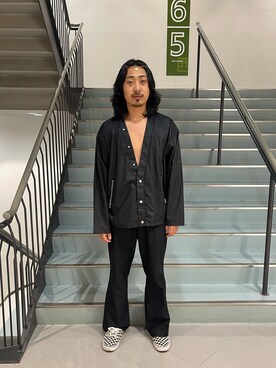 「DANKE SCHON（ダンケシェーン）のアイテム（トップス）」を使った、平賀　健将さん（メンズ・172cm）の夏コーディネート