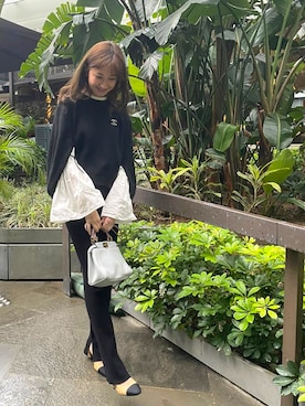 「アイテム（ブローチ/コサージュ）」を使った、margaret🌷さん（レディース・163cm）の春コーディネート