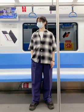 「アイテム（シャツ/ブラウス、シルバー系）」を使った、YTさん（メンズ・161cm）の夏コーディネート