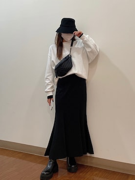 「rienda（リエンダ）のアイテム（帽子）」を使った、mayさん（レディース・162cm）の秋コーディネート