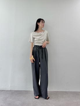 「mystic（ミスティック）のアイテム（シューズ）」を使った、森川小百合さん（レディース・163cm）の春コーディネート