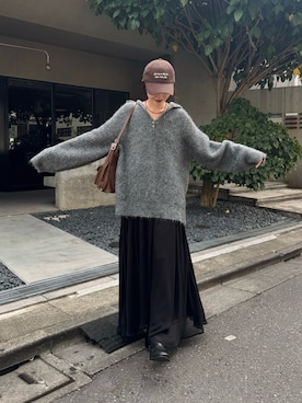 「mystic（ミスティック）のアイテム（ワンピース）」を使った、森川小百合さん（レディース・163cm）の秋コーディネート