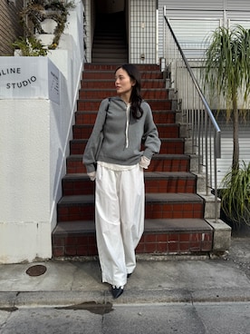 森川小百合さん（レディース・163cm）の冬コーディネート