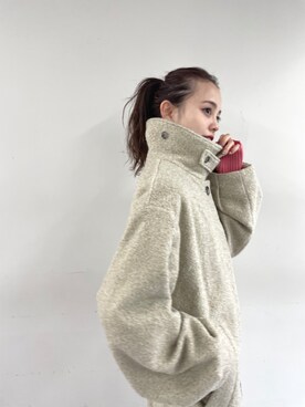 「mystic（ミスティック）のアイテム（ステンカラーコート）」を使った、森川小百合さん（レディース・163cm）の秋コーディネート