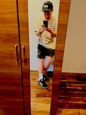 「Ron Herman（ロン ハーマン）のアイテム（帽子）」を使った、makotoさん（メンズ・170cm）の夏コーディネート