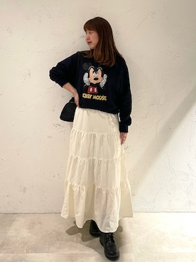 「アイテム（スウェット）」を使った、みらいさん（レディース・153cm・20代）の秋コーディネート