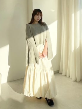 「soie by apres jour mignon（ソワバイアプレジュールミニョン）のアイテム」を使った、みらいさん（レディース・153cm）の冬コーディネート