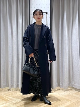 「アイテム（チェスターコート）」を使った、mihoさん（レディース・157cm・20代）の秋コーディネート