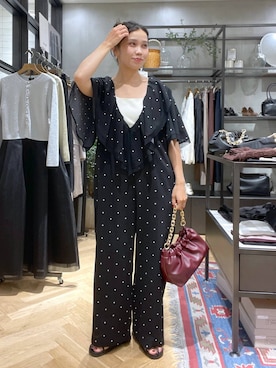 「アイテム（オールインワン・サロペット）」を使った、mihoさん（レディース・157cm・20代）の夏コーディネート