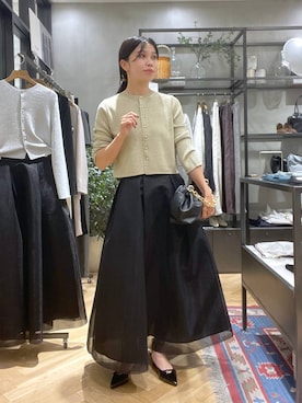 「アイテム（バレッタ/ヘアクリップ）」を使った、mihoさん（レディース・157cm・20代）の夏コーディネート