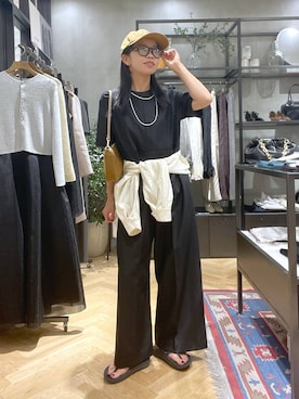 「アイテム（つなぎ/オールインワン）」を使った、mihoさん（レディース・157cm）の夏コーディネート