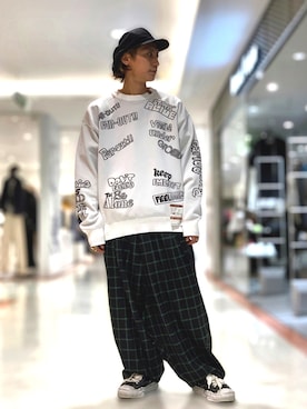 「ISAMU KATAYAMA BACKLASH（イサムカタヤマバックラッシュ）のアイテム（帽子）」を使った、Takuto Itouさん（メンズ・170cm）の夏コーディネート