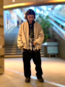 「ISAMU KATAYAMA BACKLASH（イサムカタヤマバックラッシュ）のアイテム（トップス）」を使った、Takuto Itouさん（メンズ・170cm）の冬コーディネート