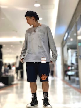 「ISAMU KATAYAMA BACKLASH（イサムカタヤマバックラッシュ）のアイテム（帽子）」を使った、Takuto Itouさん（メンズ・170cm）の夏コーディネート