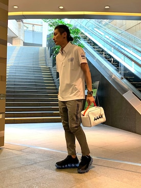 「muta（ムータ）のアイテム（バッグ）」を使った、Takuto Itouさん（メンズ・170cm）の夏コーディネート