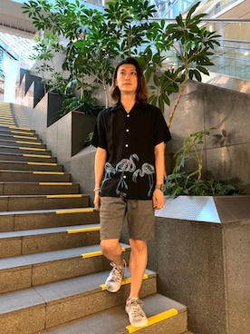 「giab's ARCHIVIO（ジャブス アルキヴィオ）のアイテム」を使った、Takuto Itouさん（メンズ・170cm）の春コーディネート