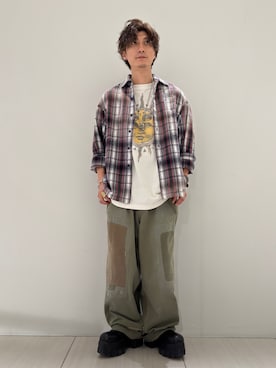 「Rick Owens（リックオウエンス）のアイテム」を使った、Takuto Itouさん（メンズ・170cm）の夏コーディネート
